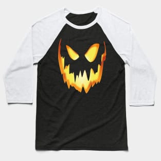 Jack-o'-Lantern Face Baseball T-Shirt